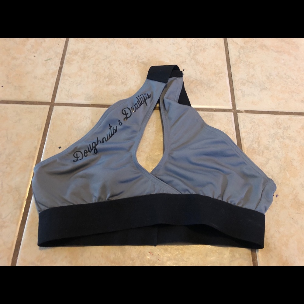 Doughnuts and Deadlifts Sports Bra (Med)